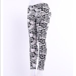 Faux fur lined leggings